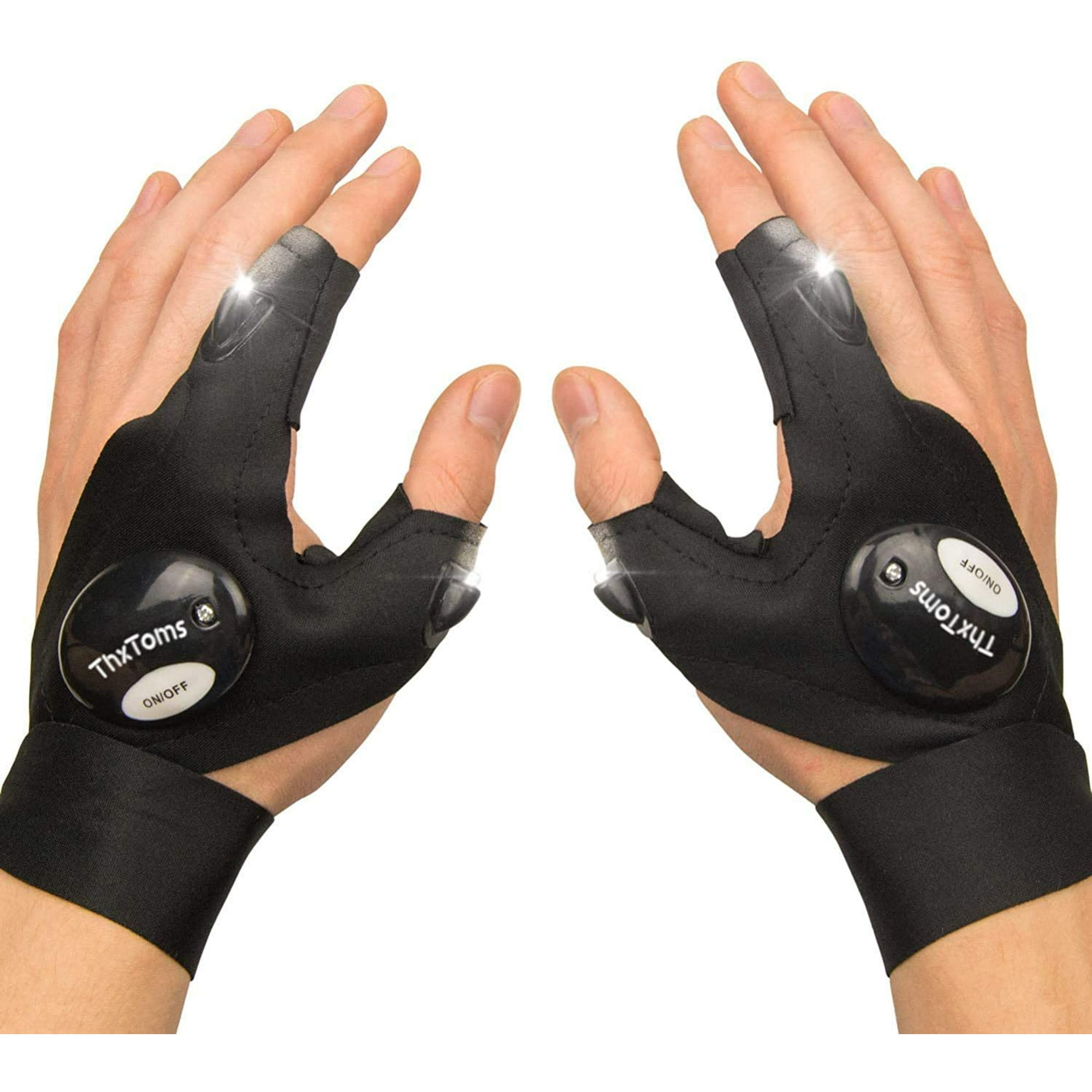 Gants demi-doigts avec lampe de poche LED | Travel Happy