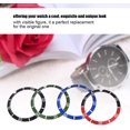 thumbnail image 5 of Veeki Ceramic Watch Bezel Insert Numbers Markers Wristwatch Loop Replacement Classic Ring Wristband(Black + Red)-051601, 5 of 5