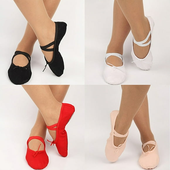 VISLAND Kid Adult Canvas Soft Ballet Dance Shoes Pointe Dancing Gymnastics Slippers