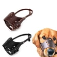 thumbnail image 1 of CHUANK Dog Muzzle for Medium Large Dogs Adjustable Breathable Soft Leather Muzzle For Biting L Black, 1 of 22