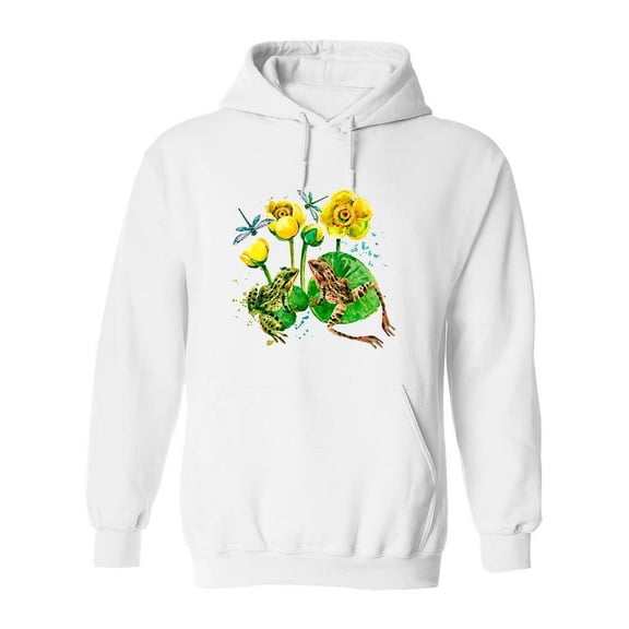 Pond Frog Design Hoodie Women -Image by Shutterstock, Female Small