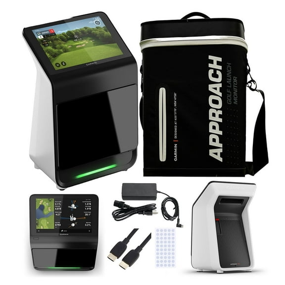 Garmin Approach R50 Premium Golf Launch Monitor & Simulator Bundle with Carrying Case, 10FT HDMI Cable & More Accessories