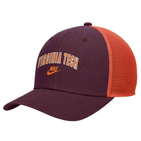 Men's Nike Maroon Virginia Tech Hokies Vintage Arch Rise Performance Trucker Adjustable Hat