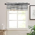 thumbnail image 3 of Coastal Beach Valance for Windows,Abstract Black Gray Wave Modern Ombre Window Treatments 1 Panel Short Curtains for Kitchen Windows Bathroom Bedroom,54 x 18 Inch, 3 of 6