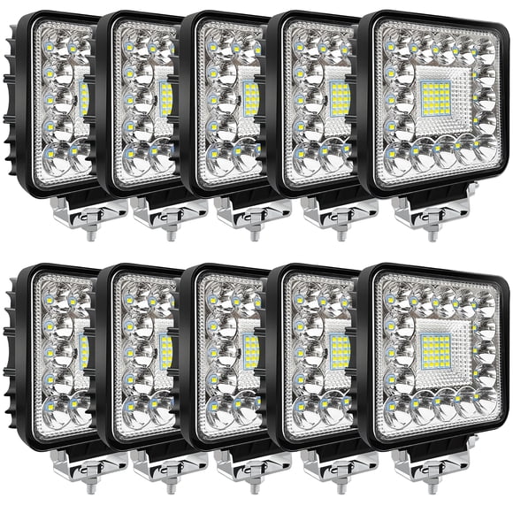 Luces LED de trabajo San-Young para tractor de 4 pulgadas, 120 W, 10000 lm, 12 V/24 V