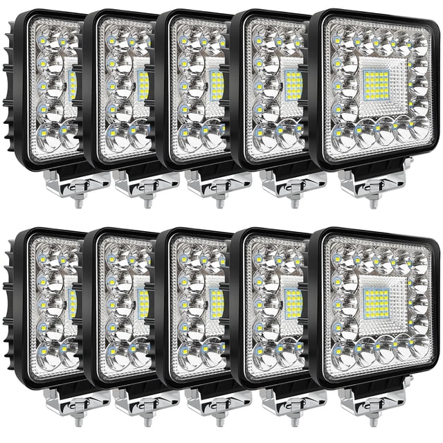 Luces LED de trabajo San-Young para tractor de 4 pulgadas, 120 W, 10000 lm, 12 V/24 V