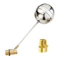 thumbnail image 1 of 3/4" Threaded Brass Float Valve with Pipe Connector for Water Tank Automatic Level Control, 1 of 5