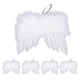 thumbnail image 2 of 5 piezas de adornos de plumas, adornos colgantes encantadores para bodas, Navidad, cumpleaños Blanco Macarena Ala del ángel, 2 of 8