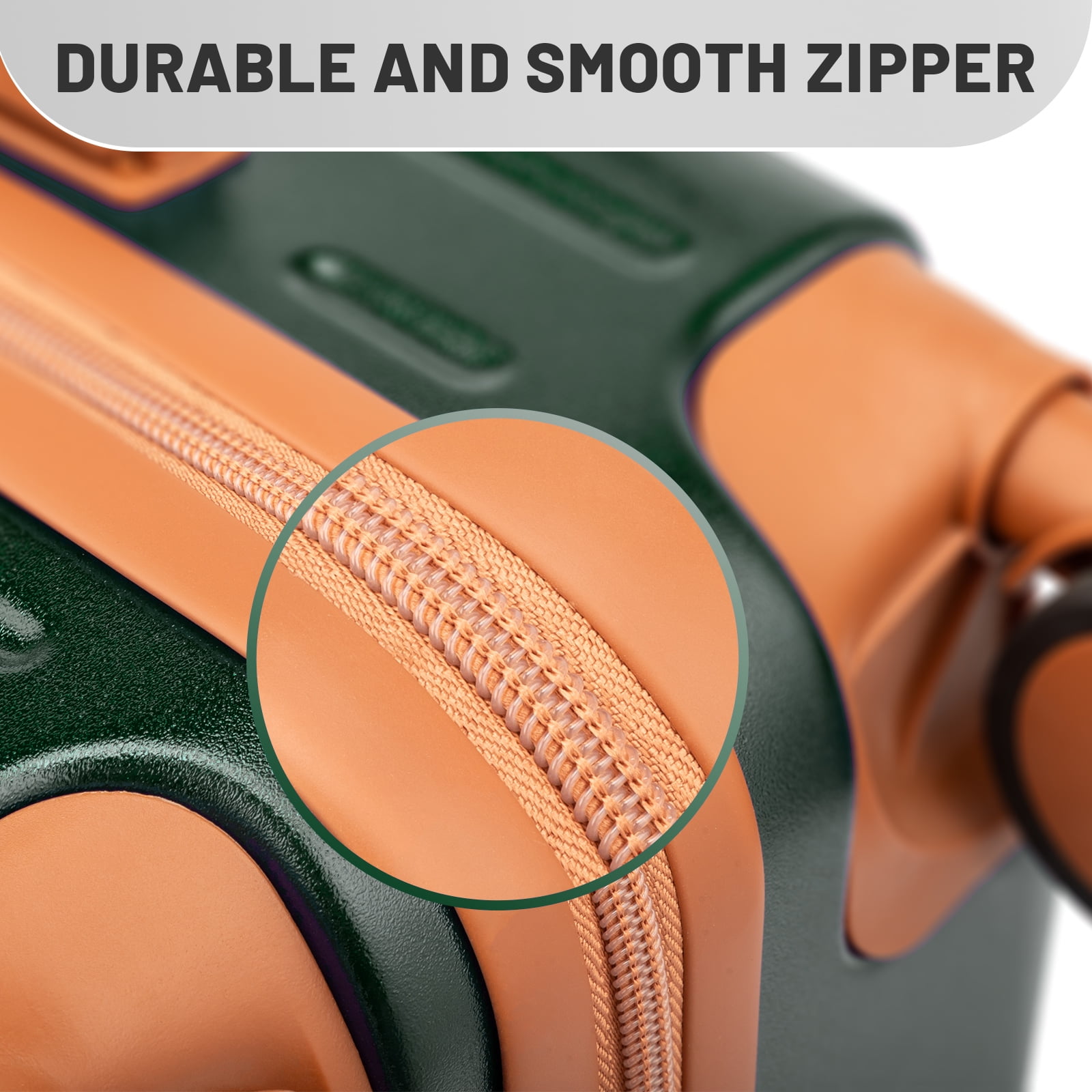 Zimtown Luggage 5 Piece Sets Suitcase ABS Hardside with Spinner Wheels and TSA Lock, Deep Green Zimtown Luggage 5 Piece Sets Suitcase ABS Hardside with Spinner Wheels and TSA Lock, Deep Green - Image 6