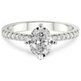 thumbnail image 3 of Oval Shape 1 Carat IGI Certified Lab Grown Diamond Ring | 14K White Gold | Sara Tapered Eternity Lab Diamond Engagement Ring | FG-VS1-VS2 Quality Friendly Diamonds, 3 of 5