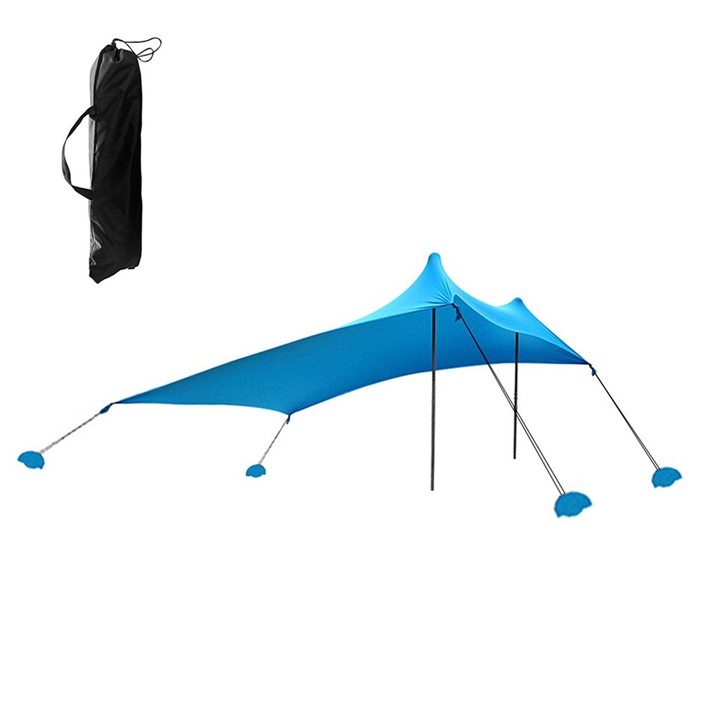 Beach Tent Sun Shelter Canopy With Sandbag Anchors Sun Shade Tent For