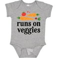 thumbnail image 3 of Inktastic Vegetarian Runs on Veggies Boys or Girls Baby Bodysuit, 3 of 5