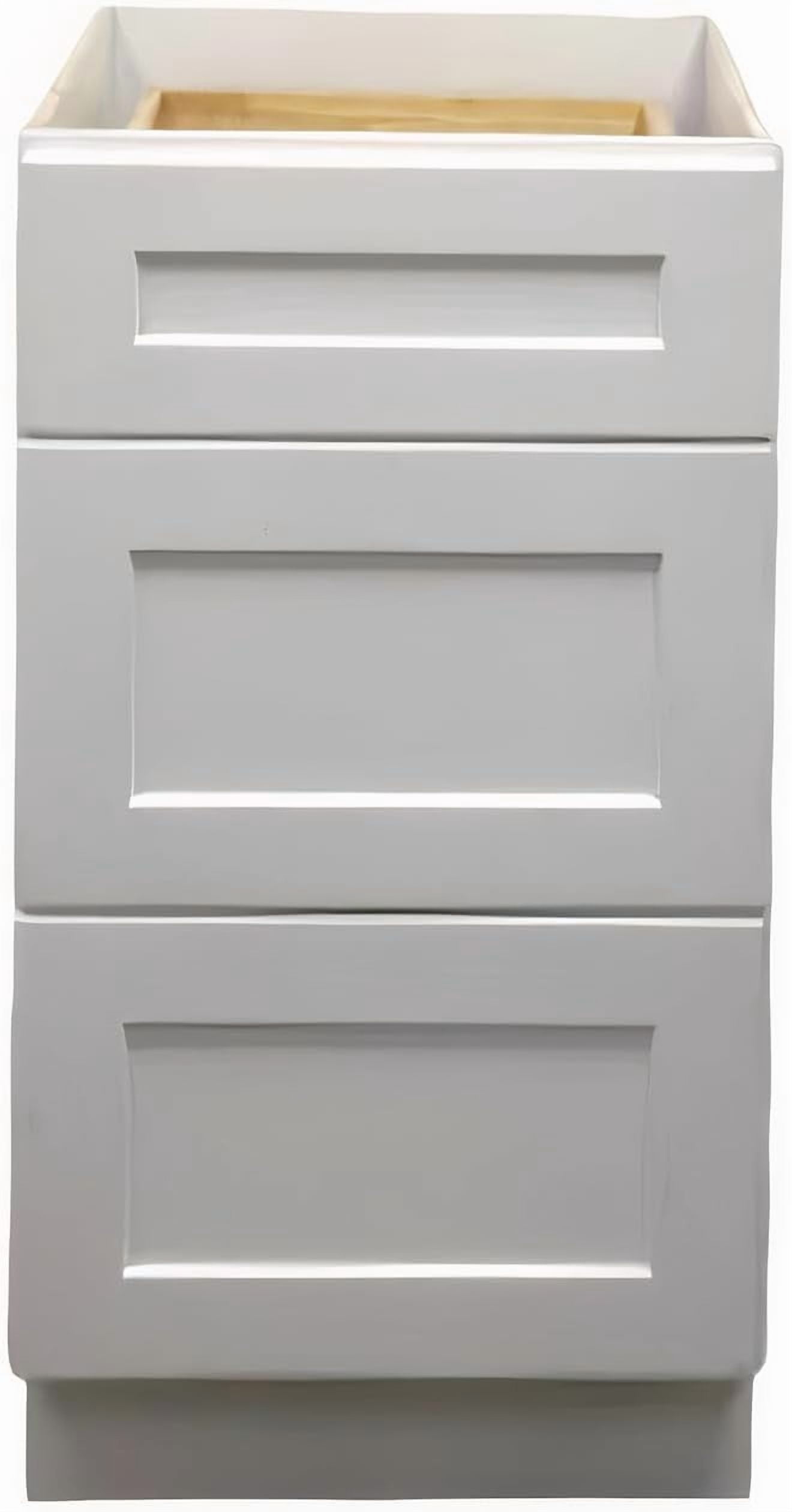 3 Drawers Bathroom Vanity Base, Bathroom Drawer Storage RTA Shaker Cabinet, White Shaker, 12 inch