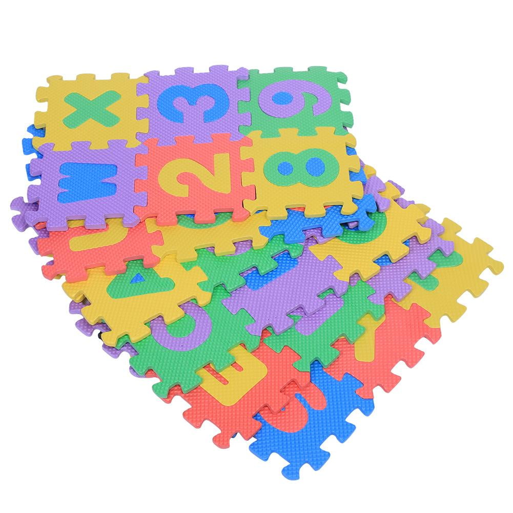 36Pcs Soft EVA Foam Puzzle Play Mats Numbers & Letters Kids Playing Crawling Cushion Classroom Gym Workout Accessory for Baby Infant 