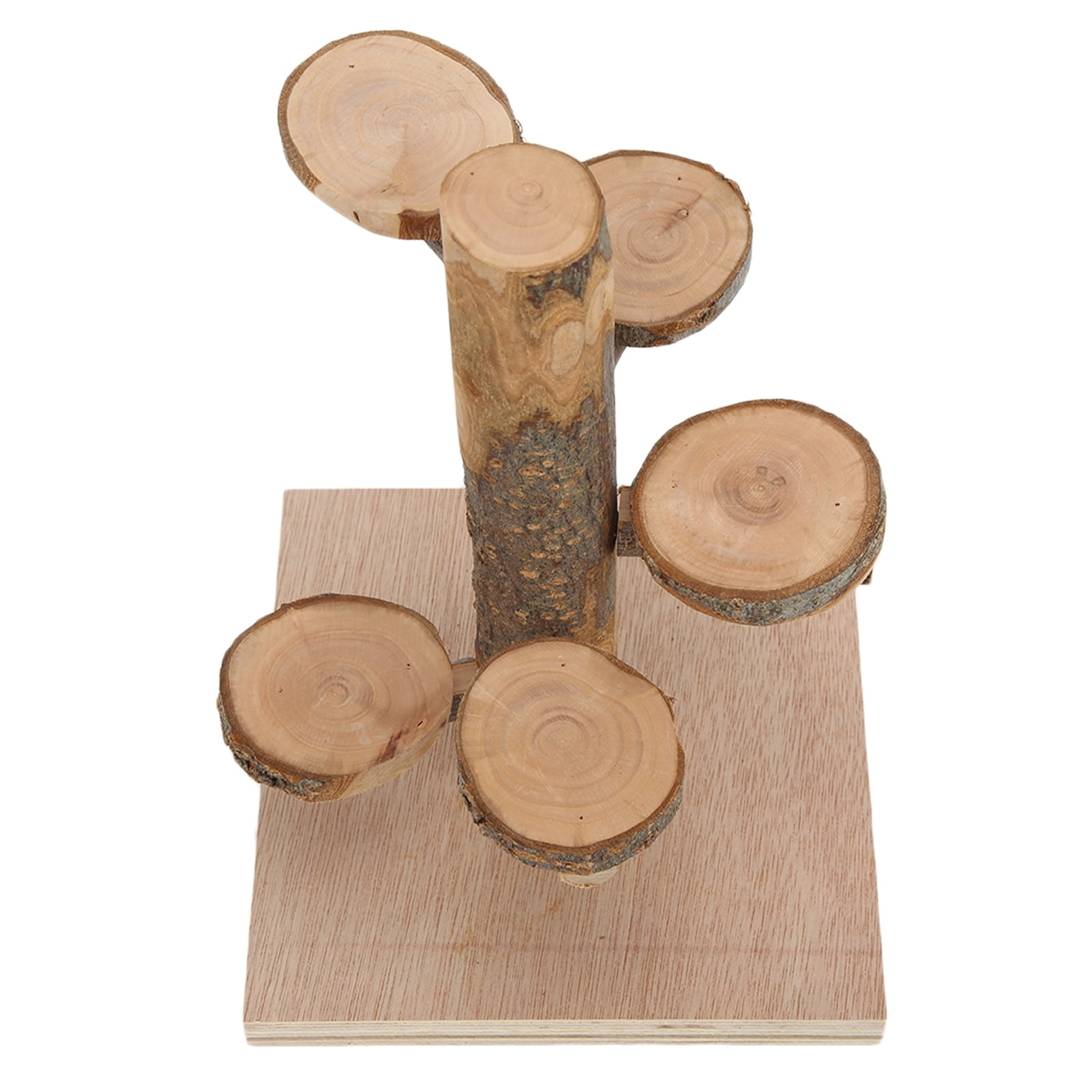 NFTIGB Hamster Climbing Wooden Stand Platform Rotating Activity Playground Toys for Mouse, Gerbil, Small Animals. 7.87 inches / 20 cm Length, Chewable Wood Material for Stress Relief