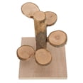 thumbnail image 3 of Plataforma de madera para escalar para hámster, plataforma de madera para escalar para hámster, plataforma giratoria para hámster, escalera de madera, plataforma elevada para hámster, 3 of 12