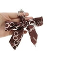 thumbnail image 4 of Unique Bargains 1 Pc Fashion Bow-knot Scarf Handbag Charm Bag Accessories Brown, 4 of 5