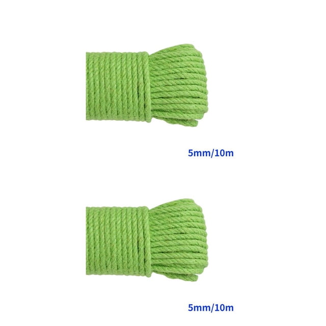 tredstone Rouleau de Corde Colorée Ficelle Corde DIY Accessoires Faits Main Outil de Fabrication de Scrapbooking Vert 5mm x 10m 2ensemble