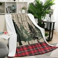 thumbnail image 2 of Christmas Throw Blanket 60x80, Flannel Plush, Soft Warm Lightweight Winter Blanket for Couch, Bed, Cabin, Holiday Decor Gift., 2 of 5