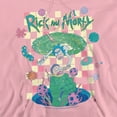 thumbnail image 2 of Rick and Morty Falling Portals Unisex Adult Pull-Over Hoodie, Pink, Medium, 2 of 5