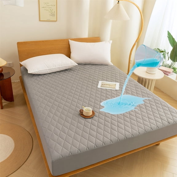 Jessrydo 100% Waterproof Mattress Protector, Twin Size Mattress Pad, Fits 12"-18" Mattresses with Deep Pocket, Cooling, Breathable Fitted Sheets, Soft Bed Cover