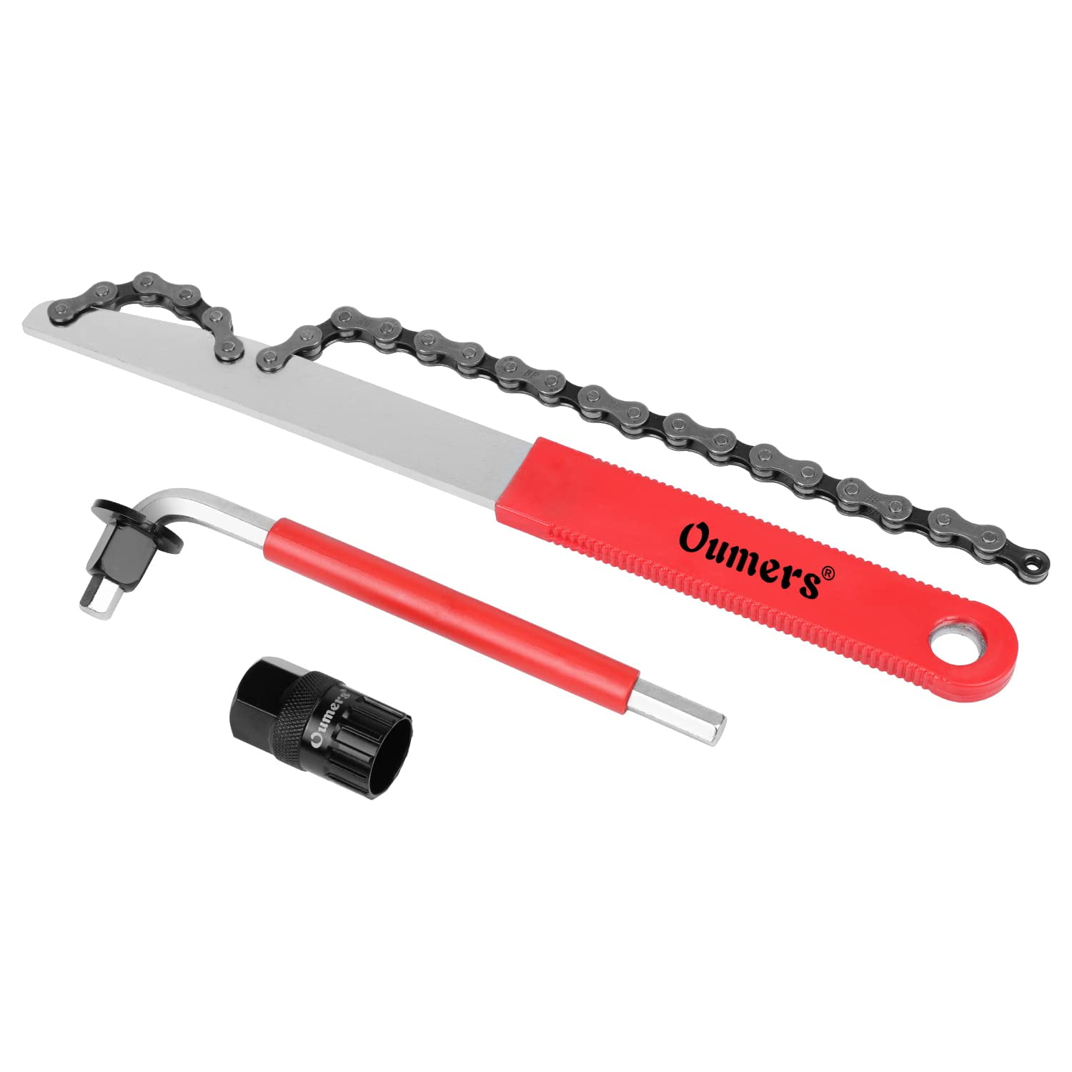 Oumers Bike Cassette Removal Tool, Chain Whip, Chain Wrench