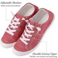 thumbnail image 3 of Women's Canvas Sneaker Shoes Low Top Lace Up Fashion Sneakers Casual Slip On Walking Shoes, 3 of 3