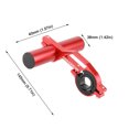 thumbnail image 3 of Extensor de manillar de bicicleta de 10 cm fácil de instalar para sujetar la lámpara (rojo 10 cm), 3 of 8