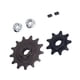 thumbnail image 1 of Sprocket del Motor de Engranje, Material de Acero de Juego de Sótbelo 9t 13t 2 Llaves Cortas Con 2 Tuercas para My1016z para Cadena 420, 1 of 7