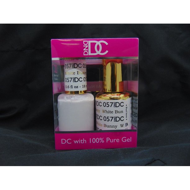 DND DC Duo Soak off Gel & Matching nail polish, 057 White Bunny