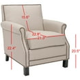 thumbnail image 3 of SAFAVIEH Easton Club Chair Brass Nail Head Taupe, 3 of 6