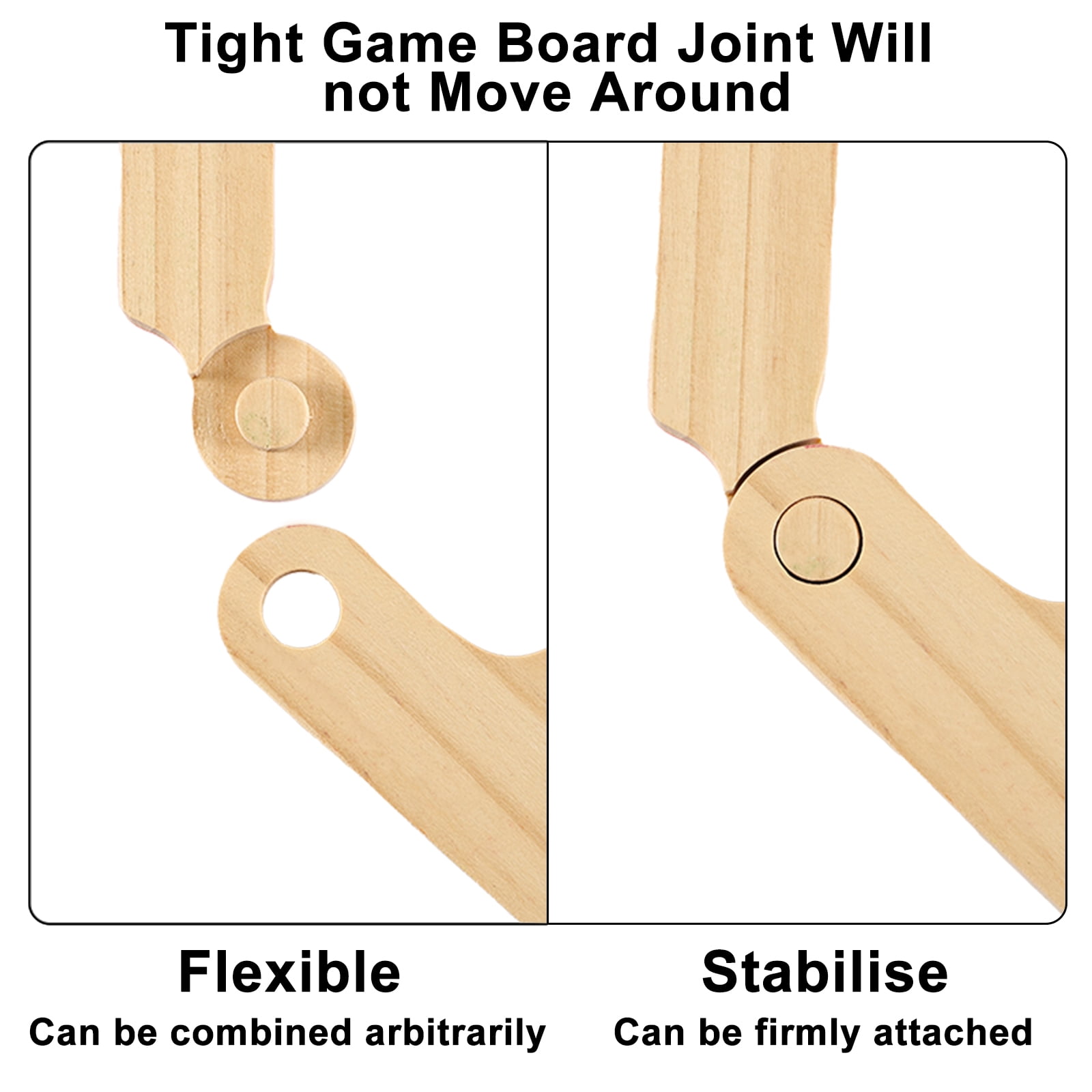 Grhonior 10 Player Interlocking Marbles and Jokers Board Game, Portable, Upgraded Version, Wood, for Adults, 1 Pack