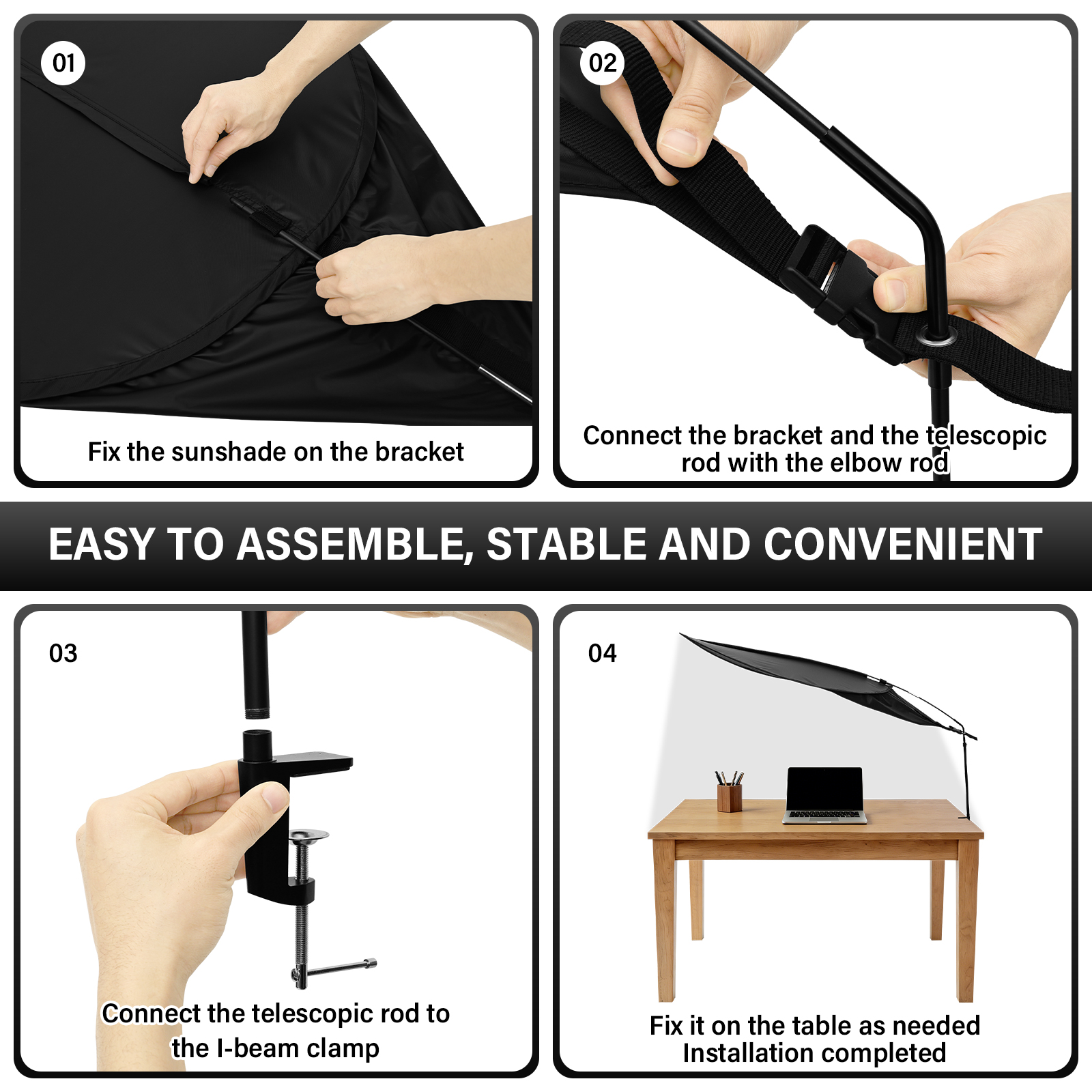 Austok Adjustable Cubicle Shade and Desk Canopy Essential Cubicle Light Blocker for Partitions to Block Overhead Light and Glare