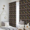 thumbnail image 5 of Blackout Kids Curtains,Black Skull Pineapple Flower Pattern Childrens Insulated Curtains Set Of 2,Bedroom Essentials,Toddler Room Decor 52x84in(132x213cm), 5 of 5