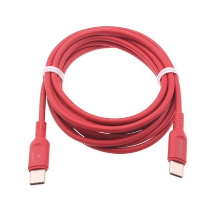 USB-C to Type-C Red 6ft PD Cable for Motorola One 5G - Fast Charger Cord Power Wire Sync [C-to-C] V7N Compatible With Motorola One 5G price history on PriceWatchPro