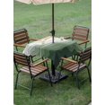 thumbnail image 5 of Square Outdoor Tablecloth with Umbrella Hole Sage Green Beach Outside Table Cloth Waterproof Patio Table Cover Farmhouse Coastal Ombre Sea Waves Art Zipper Tablecloths for Picnic Camping 54x54 Inch, 5 of 8
