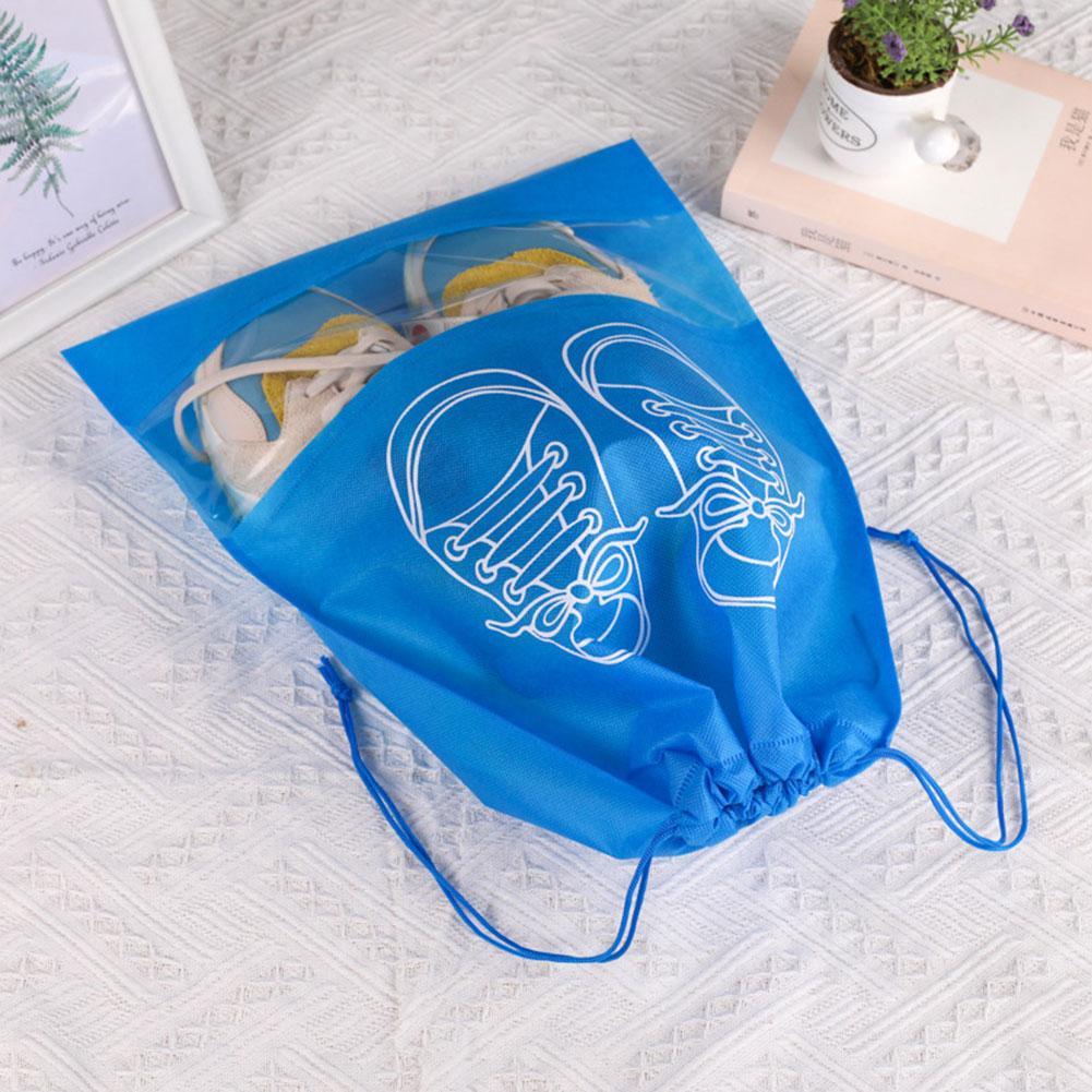 Shoes Storage Bag Closet Organizer Non-woven Travel Classified Pocket Clothing Hanging Bag I6Q4 L3A7
