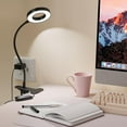 thumbnail image 5 of Desk Lamp Clip on Light with Adapter, 48 LED Reading Lamp with USB Charging Port, 3 Color Mode 10 Brightness Levels, Flexible Gooseneck, Memory Function Clamp Lamp for Home, Office, Makeup, 5 of 14
