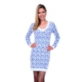 thumbnail image 2 of White Mark Universal 896-Blue-L Angora Sweater Dresss - Blue - Large, 2 of 5