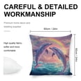 thumbnail image 2 of dolphins ocean rainbowLinen toss pillowcase decoration pillowcase gifting preferred 24x24 inch cushion cover sofa pillowcase sofa bedroom living room car, 2 of 8