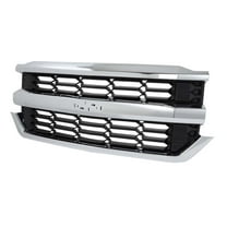 WaiRitoday Compatible with 2016-2018 2017 Chevrolet Silverado 1500 Front Upper Grille Chrome Grill