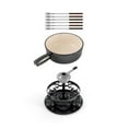 thumbnail image 3 of Swissmar Lugano 9 Piece Cast Iron Fondue Set, Metallic Black, 3 of 9