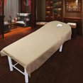 thumbnail image 2 of Massage Bed Cover SPA Treatment Table Sheet with Face Hole Camel, 2 of 7