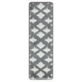 thumbnail image 2 of Stair Treads 9 inch by 28 inch by sussexhome Floral Collection Trellis Design Vibrant and Soft Stair Treads, Gray & White, Pack of 7 [100% Polypropylene], 2 of 3