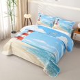 thumbnail image 3 of Erosebridal Teens Ocean Beach Quilt King,Nautical Lighthouse King Coverlet Set for Boys Girls, 3 of 7