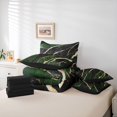 thumbnail image 6 of Homewish Aesthetic Marble 7-Piece Bedding Comforter Set,Ink Fluid Desgin King Bedding Sets,Black Gold Green Bed Sheets For Teens,Breathable Bedroom Decor Reversible, 6 of 8