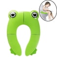 thumbnail image 1 of Asiento de inodoro para niños, asiento de inodoro plegable para llevar, asiento de inodoro portátil de viaje, orinal para niños pequeños con bolsa de almacenamiento y fundas para inodoro (verde), 1 of 7