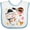 White and Blue, variant on Inktastic Astronaut Valentine Outer Space Hearts Boys or Girls Baby Bib
