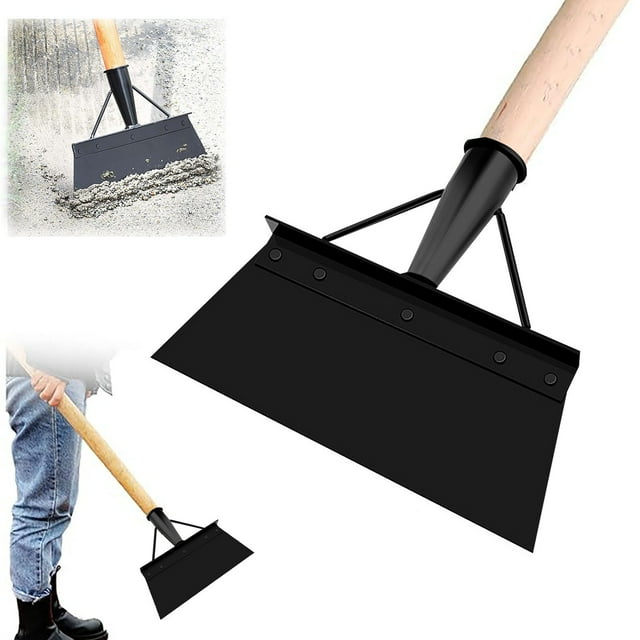 Xihbxyly Pala de Limpieza para Exteriores, Pala Plana de Acero Resistente, Herramienta para Quitar Adhesivos Difíciles, Pala para Limpiar Musgo de Jardín, Eliminación de Maleza y Hielo, Uso Doméstico