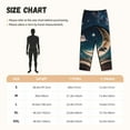 thumbnail image 2 of Salouo Artistic Starry Sky Moon Book Print Women's Pajama Pants Casual Loose Sweatpants PJs Flowy Pants Drawstring Palazzo for Women Wide Leg Pants Lounge Pajama -X-Large, 2 of 8